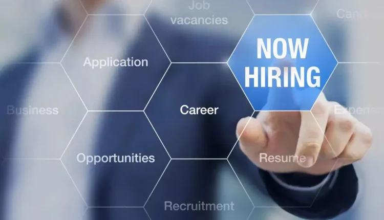 Infographic showing top hiring sectors, remote job growth, and career trends in the 2025 job market.